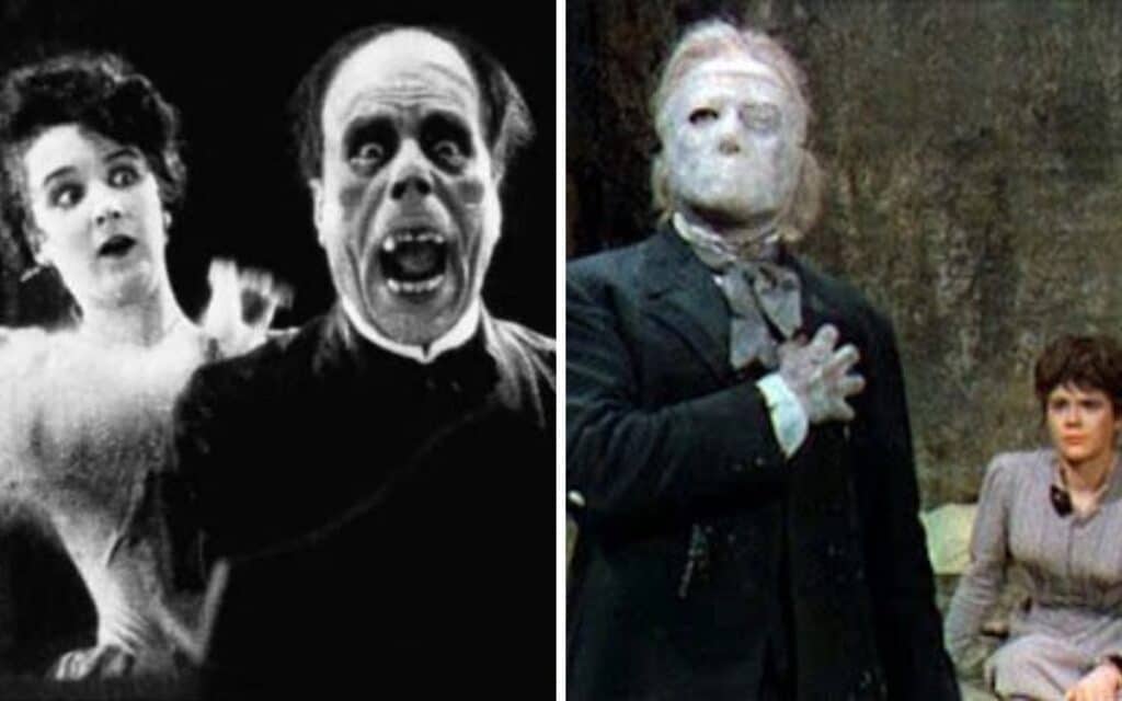 Universal's The Phantom of the Opera 1925 (Lon Chaney) and Hammer's The Phantom of the Opera 1962 (Herbert Lom).