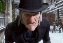 Jim Carrey as Scrooge in A Christmas Carol 2009.