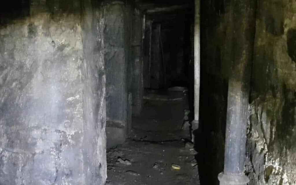 The basement of the Star Bar where the skull rests.
