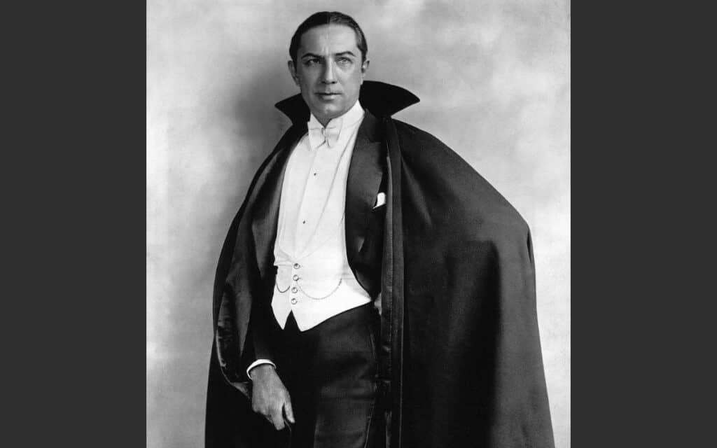 Bela Lugosi in a publicity photo for the 1927 stage production of Dracula.