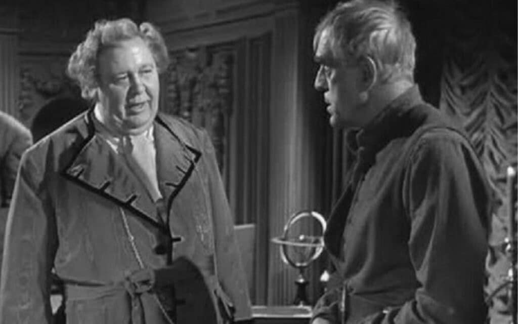 Charles Laughton with Boris Karloff in The Strange Door 1951.