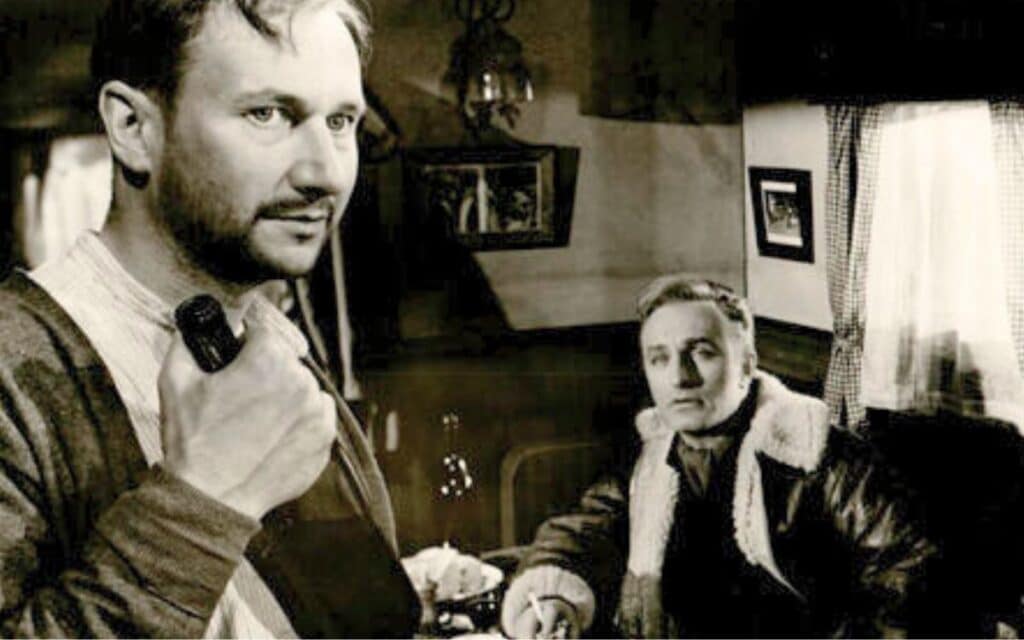 Donald Pleasence with Anton Diffring in Circus of Horrors 1960.