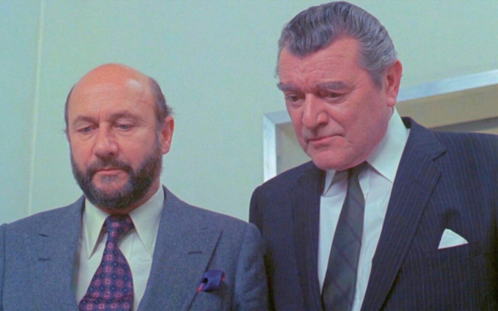 Donald Pleasence and Jack Hawkins in Tales That Witness Madness 1973.