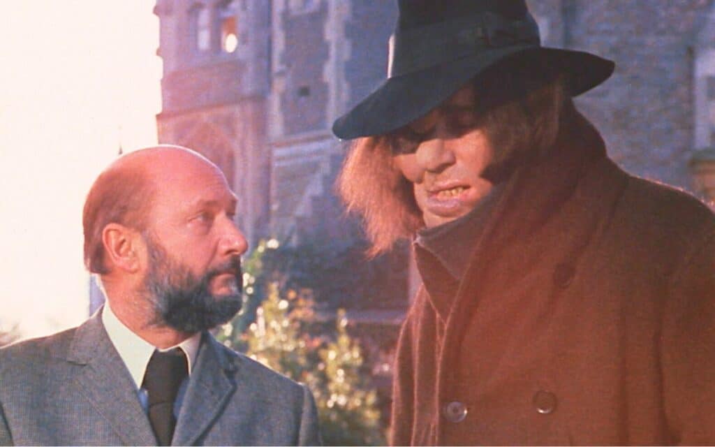 Donald Pleasence and Tom Baker in The Mutations 1974.