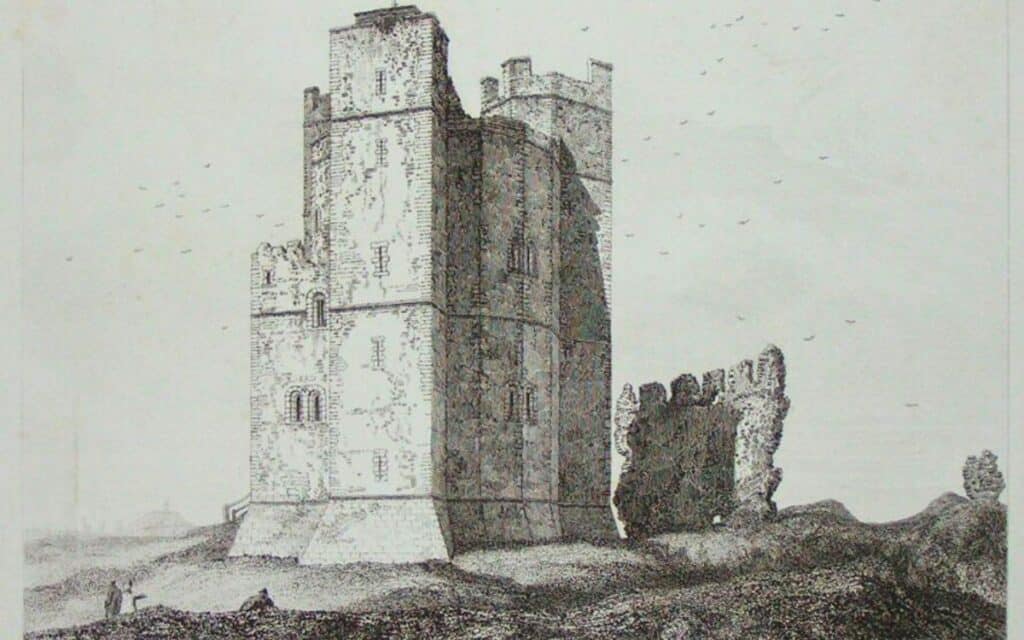 Orford Castle is where the Orford Wild Man, a mysterious sea creature, was once held captive. His legend still haunts its ancient walls.