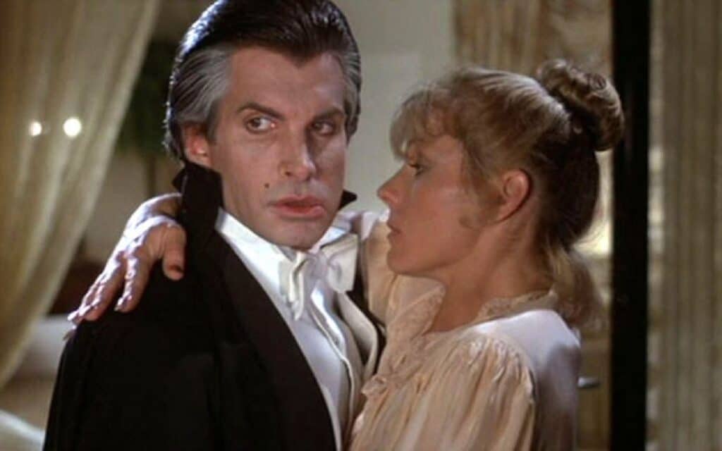 George Hamilton plays Count Dracula in Love At First Bite 1979.