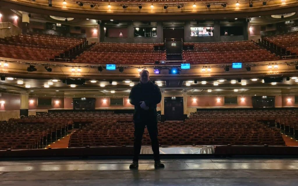 John S Tantalon at the Festival Theatre in Edinburgh, Scotland.